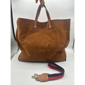 Clare V. Suede Brown Simple Tote Shoulder Bag